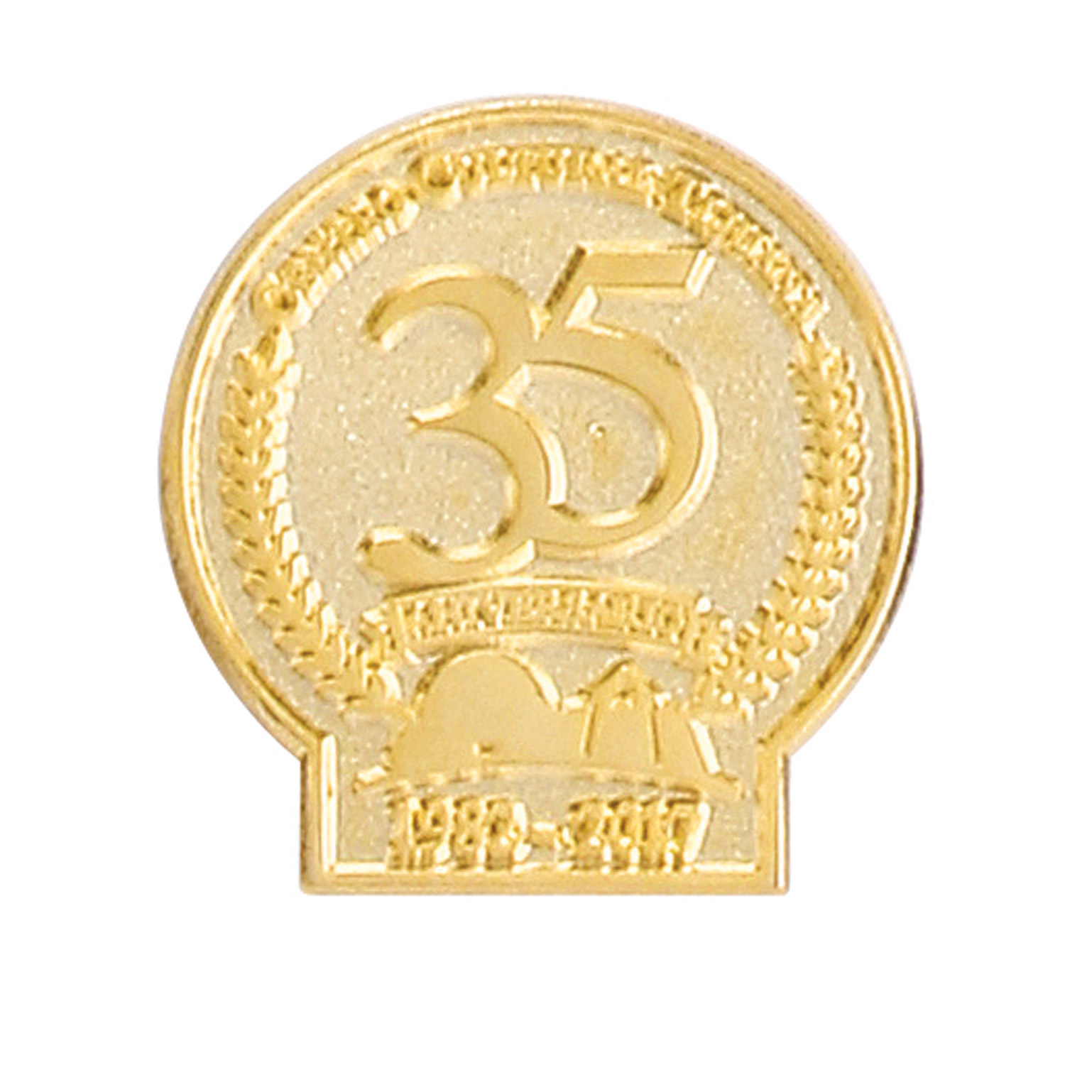 1 5/8" (1.625") Die Struck Sandblast Lapel Pin 1