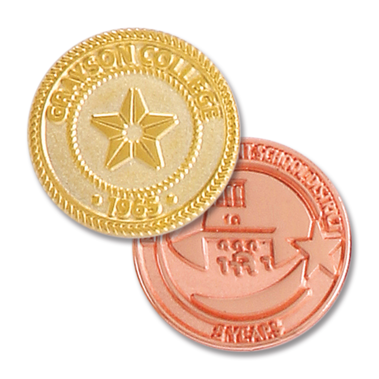 1 5/8" (1.625") Die Struck Sandblast Lapel Pin 1