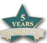 5 Years of Service Stock Pin 1 5 Years of Service Stock Pin 1