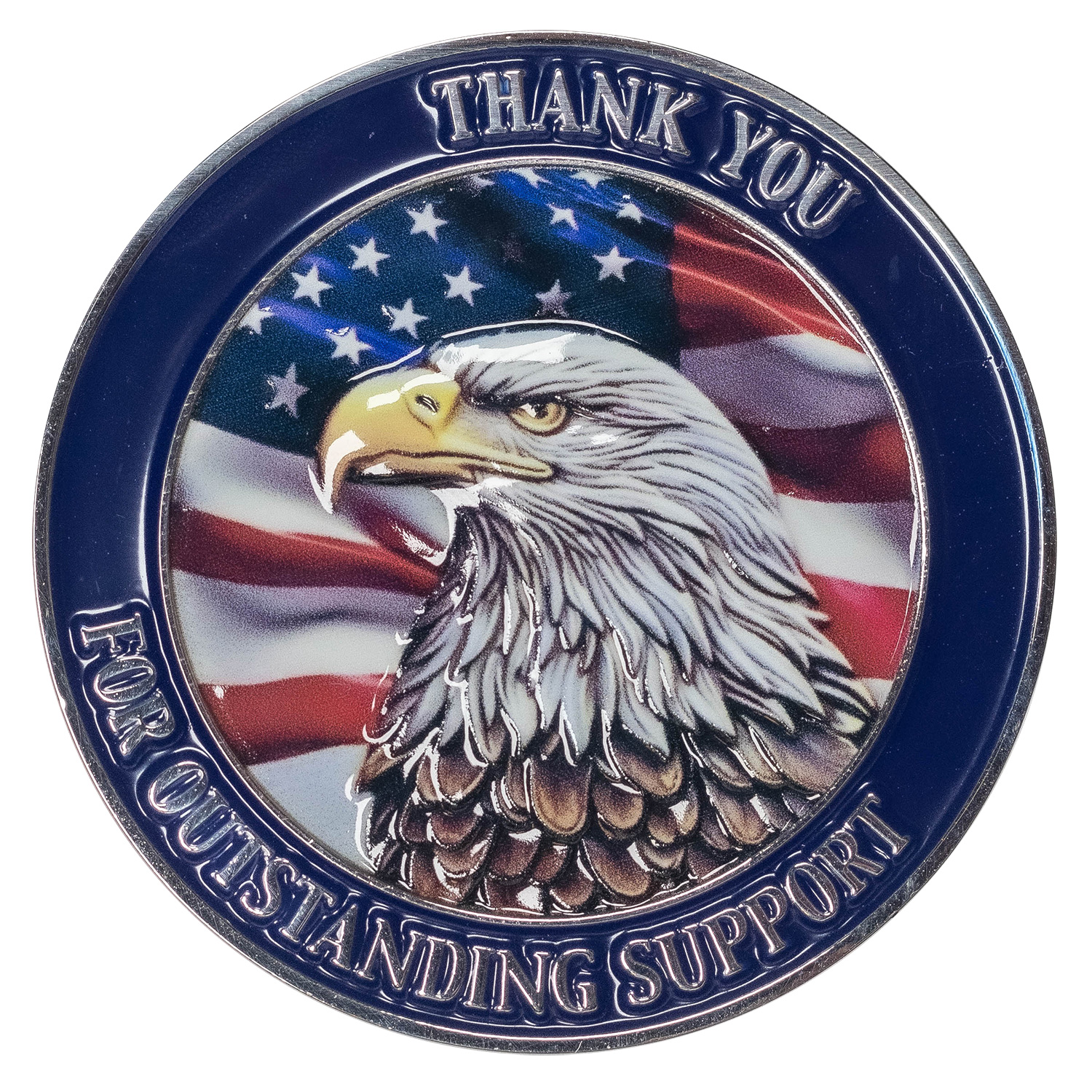 2" UV Print Custom Challenge Coin Double Sided Struck Brass 1