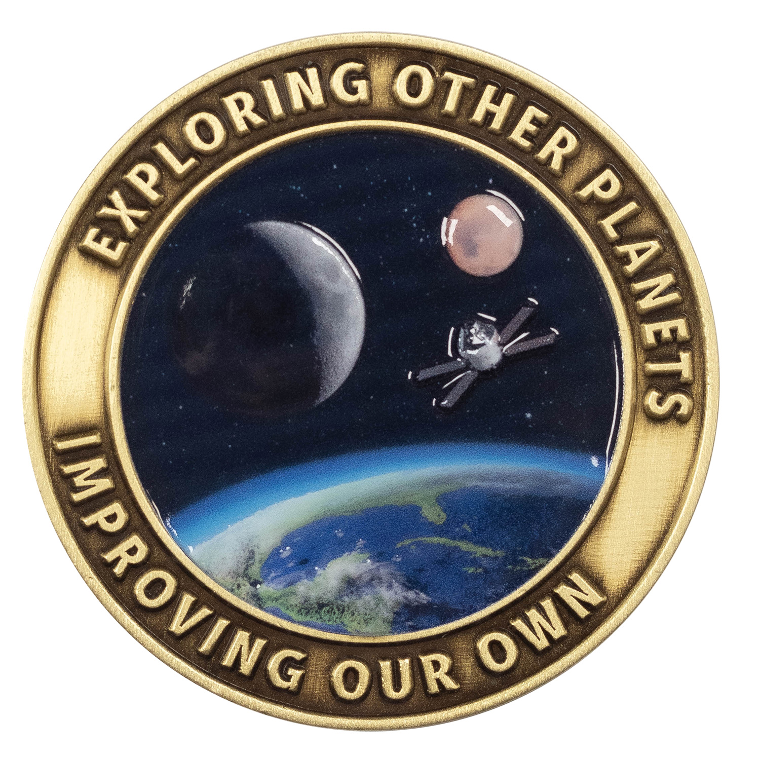 2" UV Print Custom Challenge Coin Double Sided Struck Brass 1