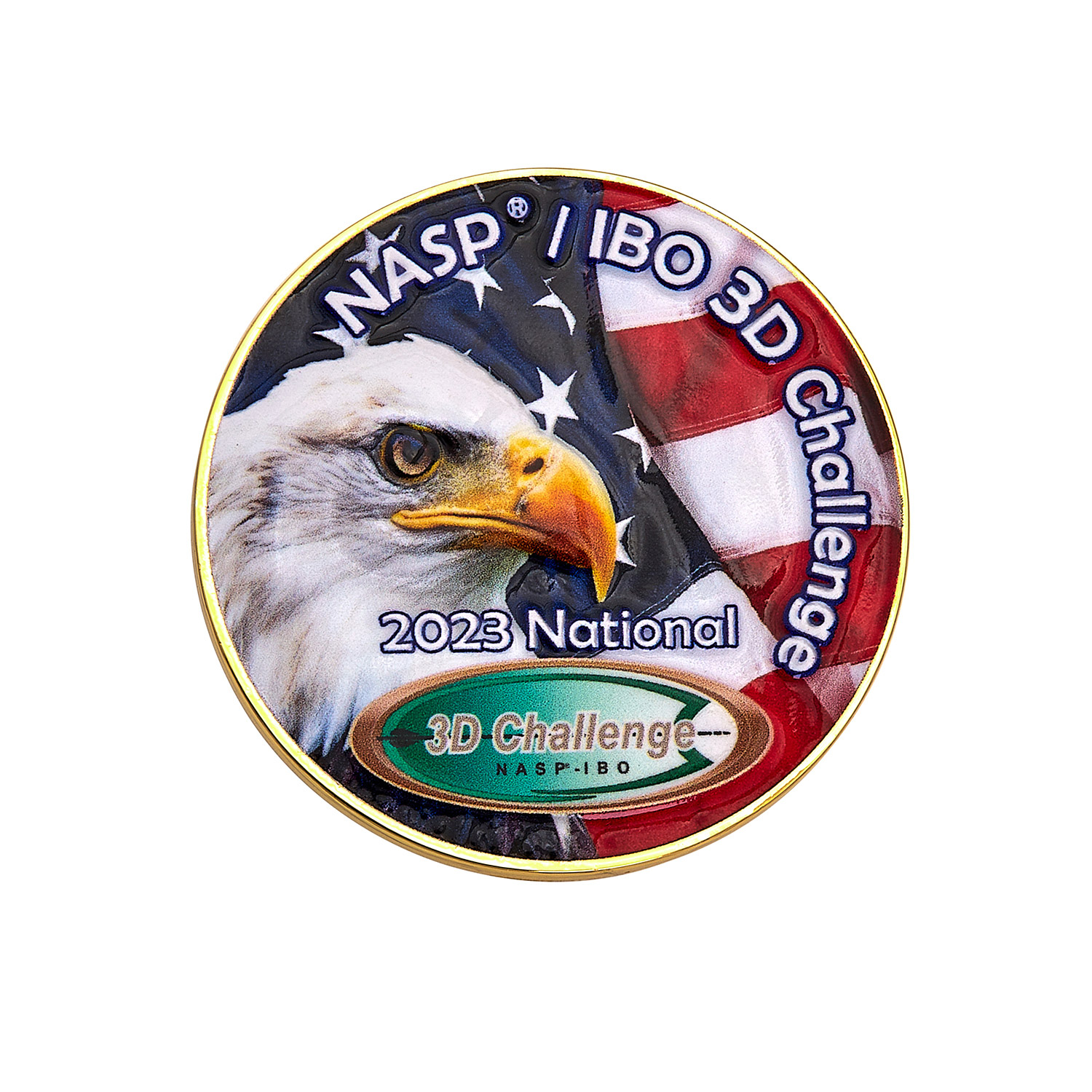 2" UV Print Custom Challenge Coin Double Sided Struck Brass 1