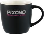 Riviera Electric 11oz Ceramic Mug - SM-6330BKWHFront Riviera Electric 11oz Ceramic Mug - SM-6330BKWHFront