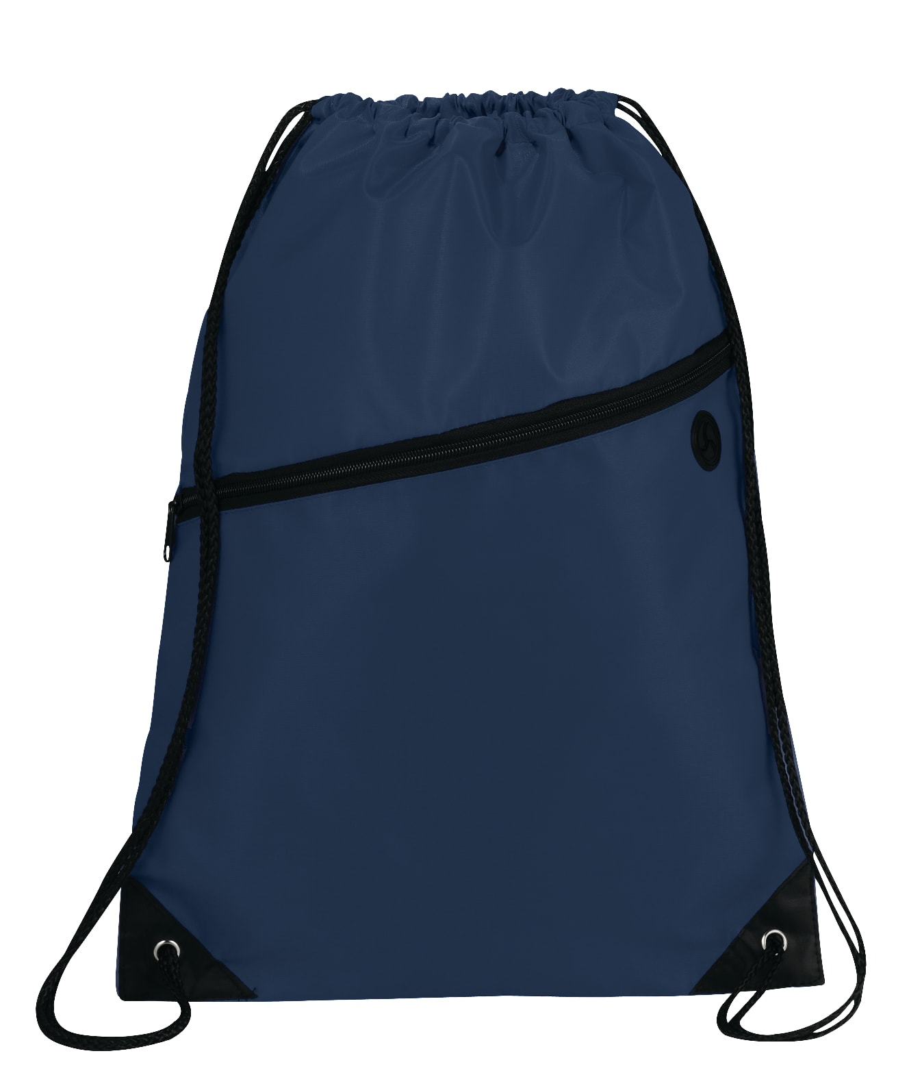 Robin Drawstring Polyester Bag with Front Zipper Pocket 1