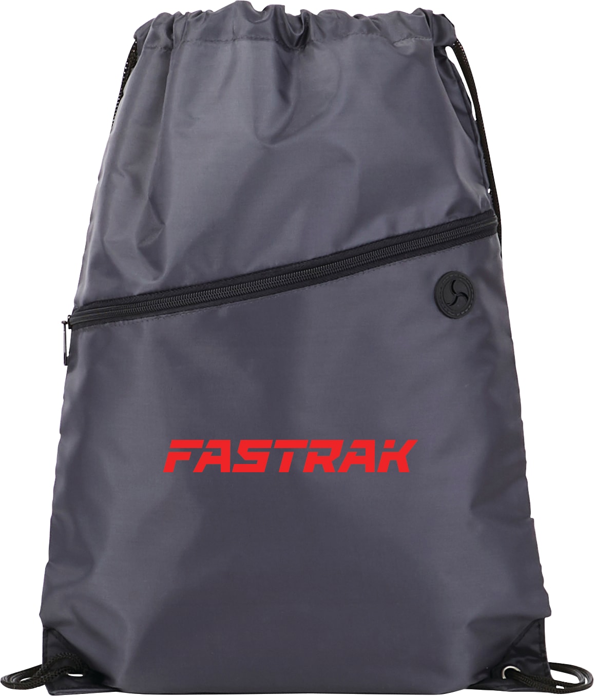 Robin Drawstring Polyester Bag with Front Zipper Pocket 1