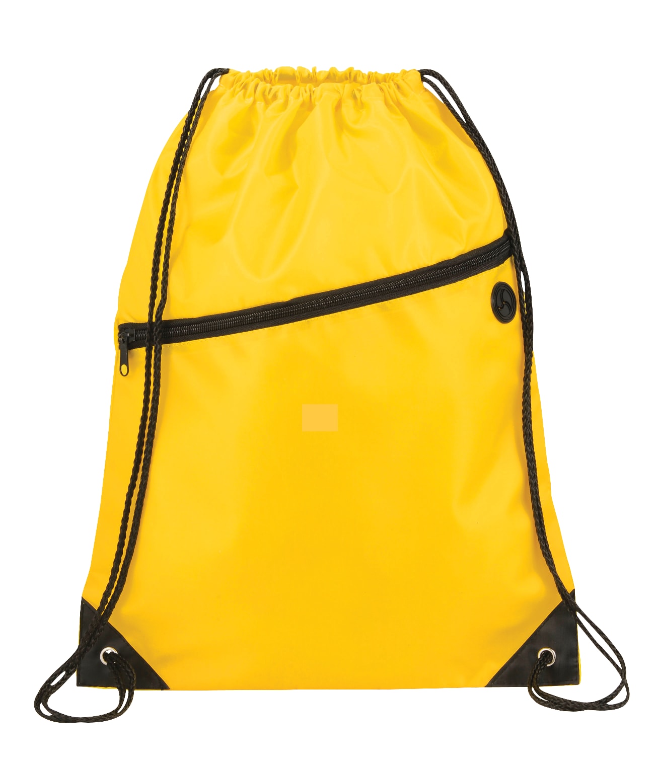 Robin Drawstring Polyester Bag with Front Zipper Pocket 1