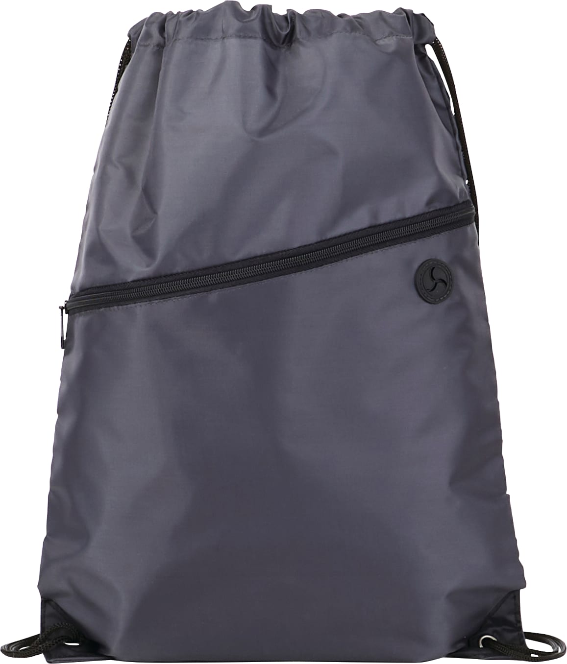 Robin Drawstring Polyester Bag with Front Zipper Pocket 1