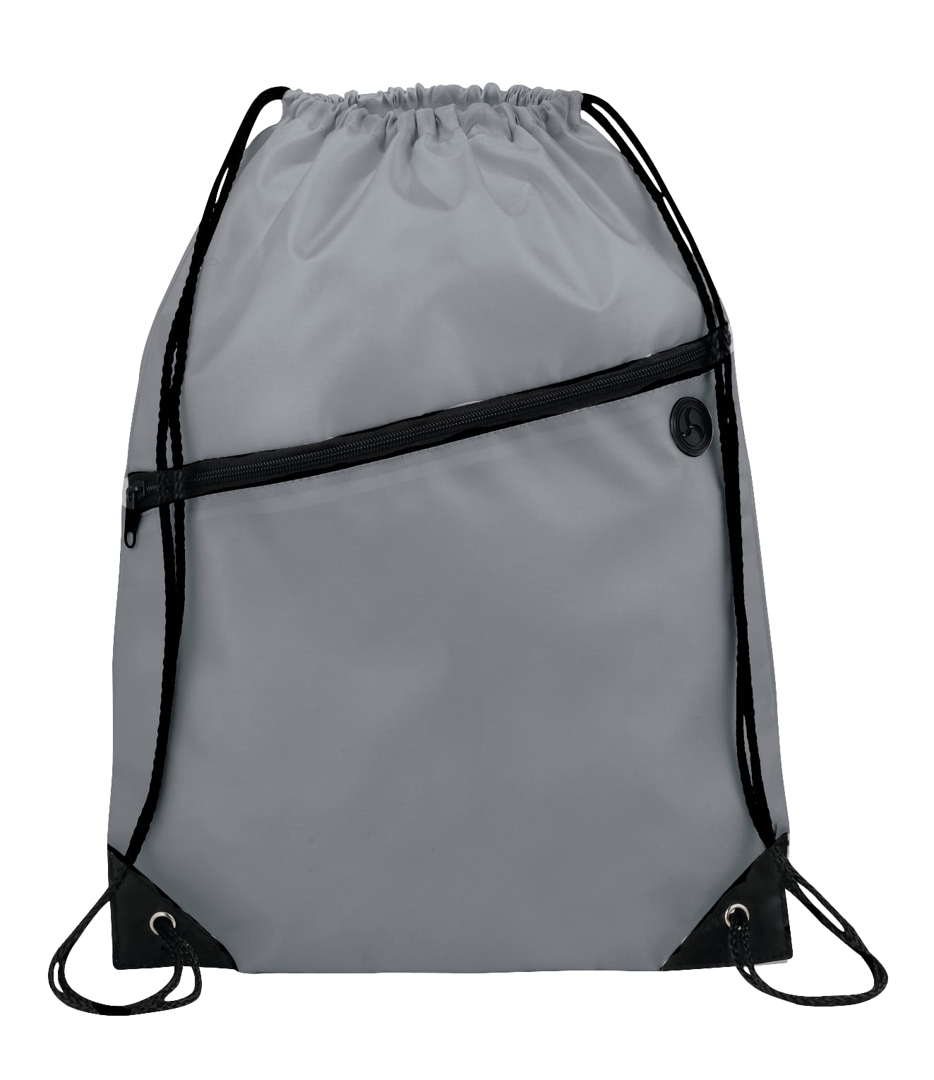 Robin Drawstring Polyester Bag with Front Zipper Pocket 1