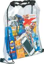 Rally Clear Drawstring Bag - SM-7200BKAngle-Right Rally Clear Drawstring Bag - SM-7200BKAngle-Right
