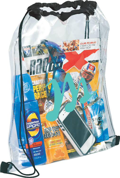 Rally Clear Drawstring Bag 1