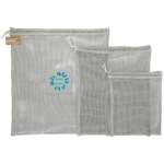 Recycled Cotton Mesh Cinch Pouch Set 1 Recycled Cotton Mesh Cinch Pouch Set 1