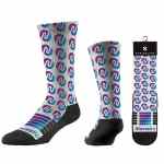 Strideline Premium Sublimation Socks - SM-8134BKFront Strideline Premium Sublimation Socks - SM-8134BKFront