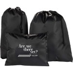 Recycled Travel Bag Set - 7901-31BKFront Recycled Travel Bag Set - 7901-31BKFront