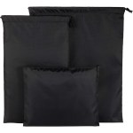 Recycled Travel Bag Set - 7901-31BKFront Recycled Travel Bag Set - 7901-31BKFront