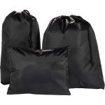 Recycled Travel Bag Set - 7901-31BKFront Recycled Travel Bag Set - 7901-31BKFront