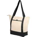 Isle 8oz Organic Cotton Tote - SM-5226NTBKAngle-Left Isle 8oz Organic Cotton Tote - SM-5226NTBKAngle-Left