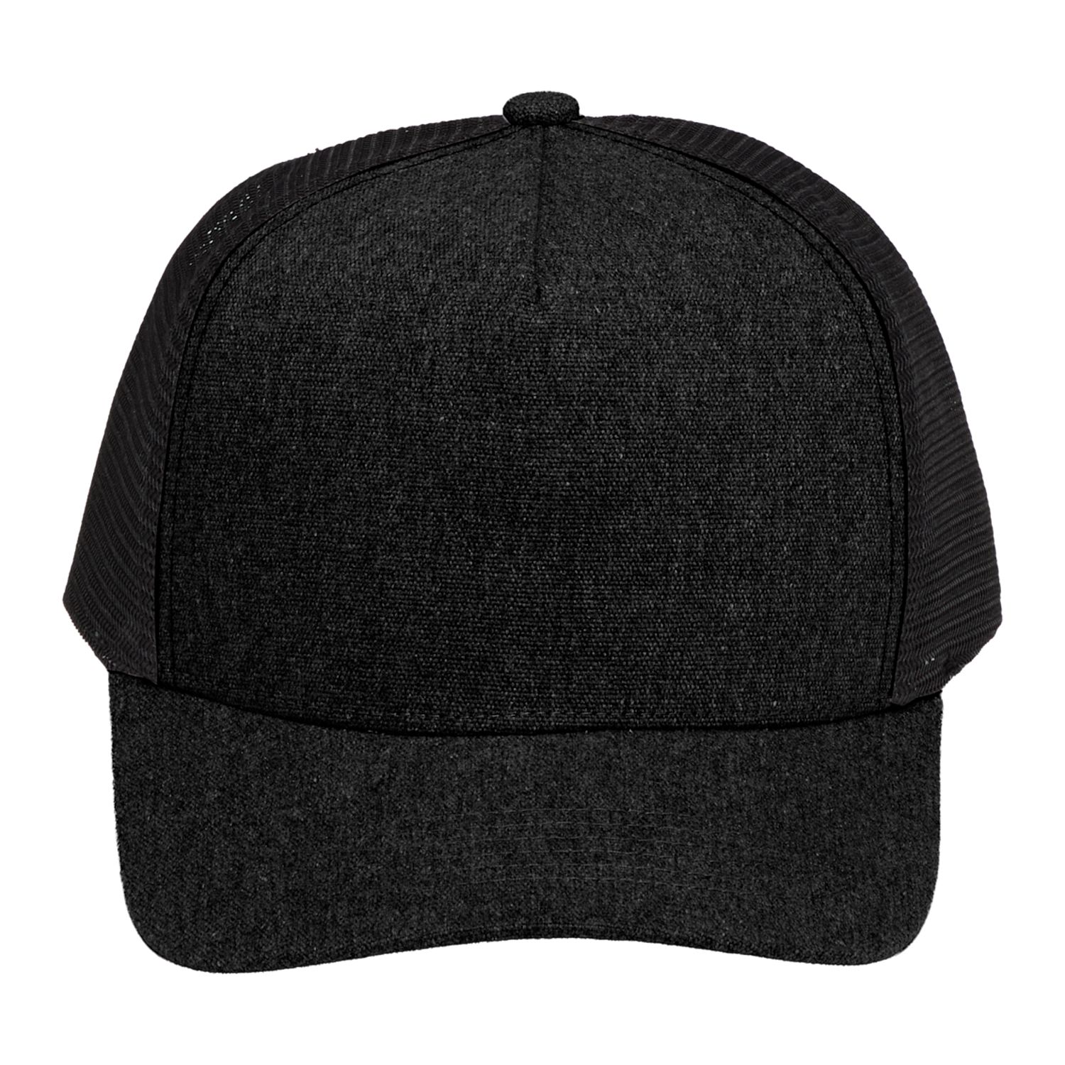 Recycled Cotton Canvas 5 Panel Mesh Back Ballcap 2