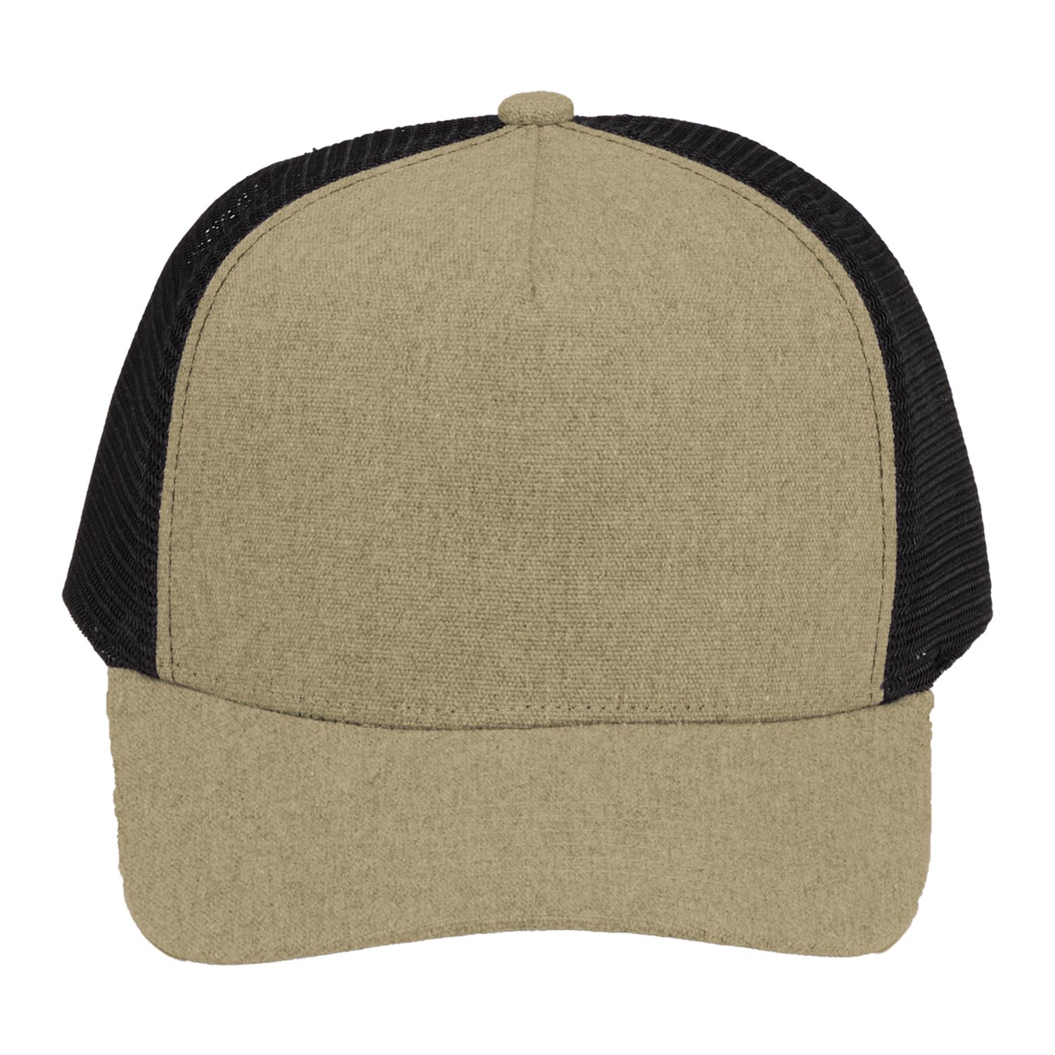 Recycled Cotton Canvas 5 Panel Mesh Back Ballcap 2