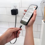Wally Stretch 35 Wall Charger with cable - 7125-09BKFront Wally Stretch 35 Wall Charger with cable - 7125-09BKFront