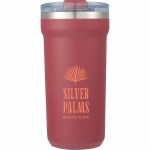 Catone Recycled Vacuum Tumbler w/ Slider Lid 20oz - 1602-37MRAngle-Right Catone Recycled Vacuum Tumbler w/ Slider Lid 20oz - 1602-37MRAngle-Right