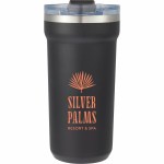 Catone Recycled Vacuum Tumbler w/ Slider Lid 20oz - 1602-37BKFront Catone Recycled Vacuum Tumbler w/ Slider Lid 20oz - 1602-37BKFront