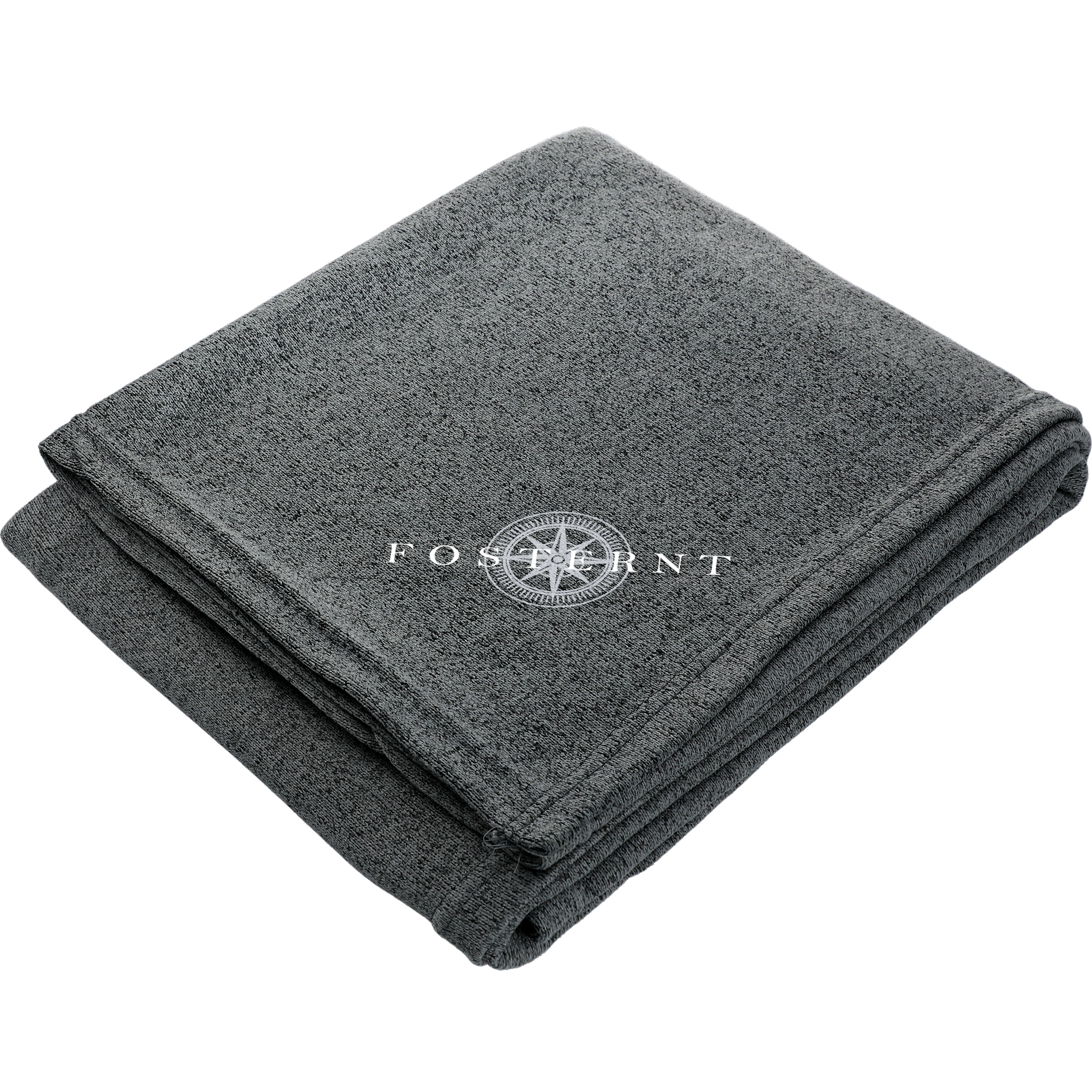 Heathered Fleece Throw Blanket 50'' x 60'' Unfolded 1