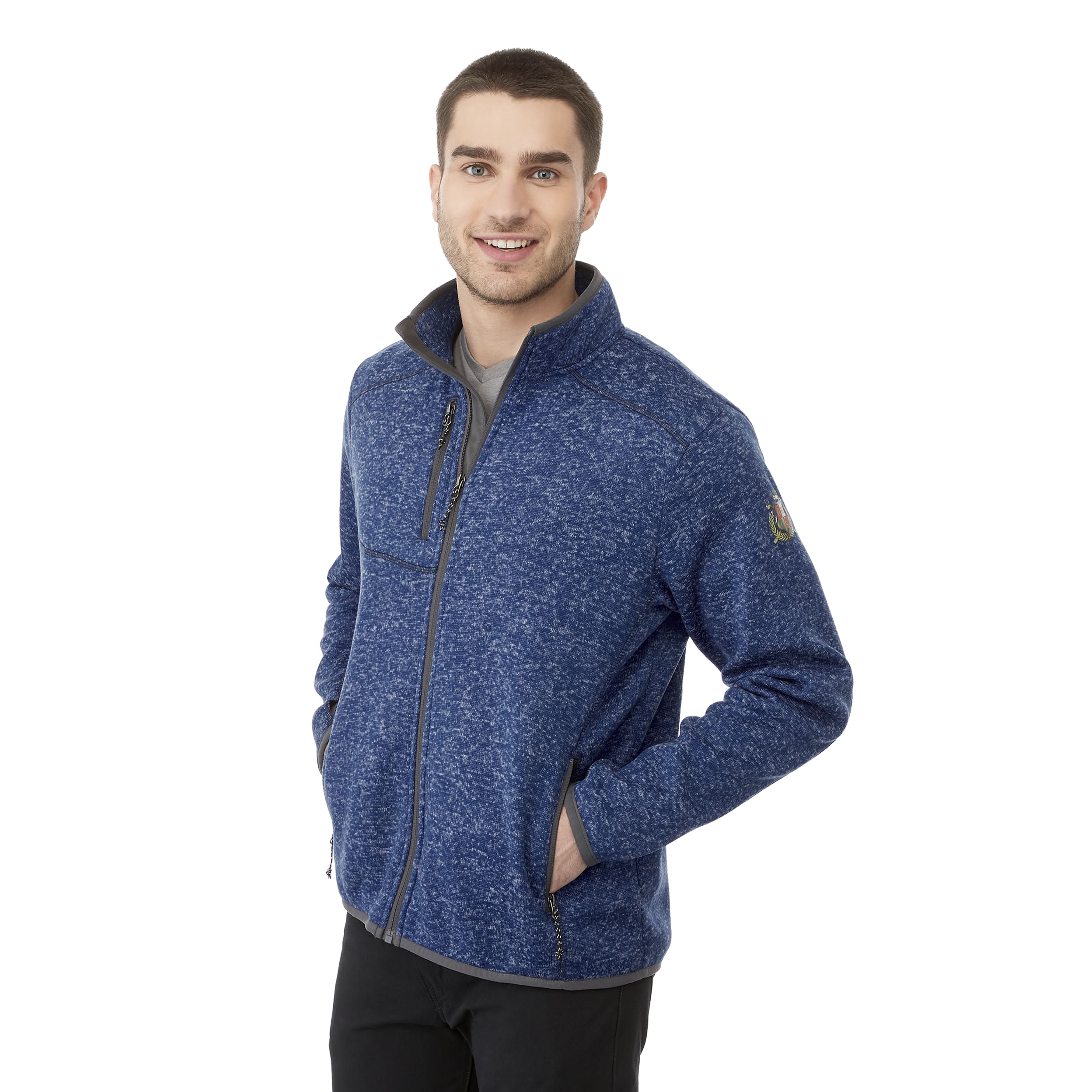 Men's TREMBLANT Sweater Knit Full Zip Jacket with Thumb Holes 1