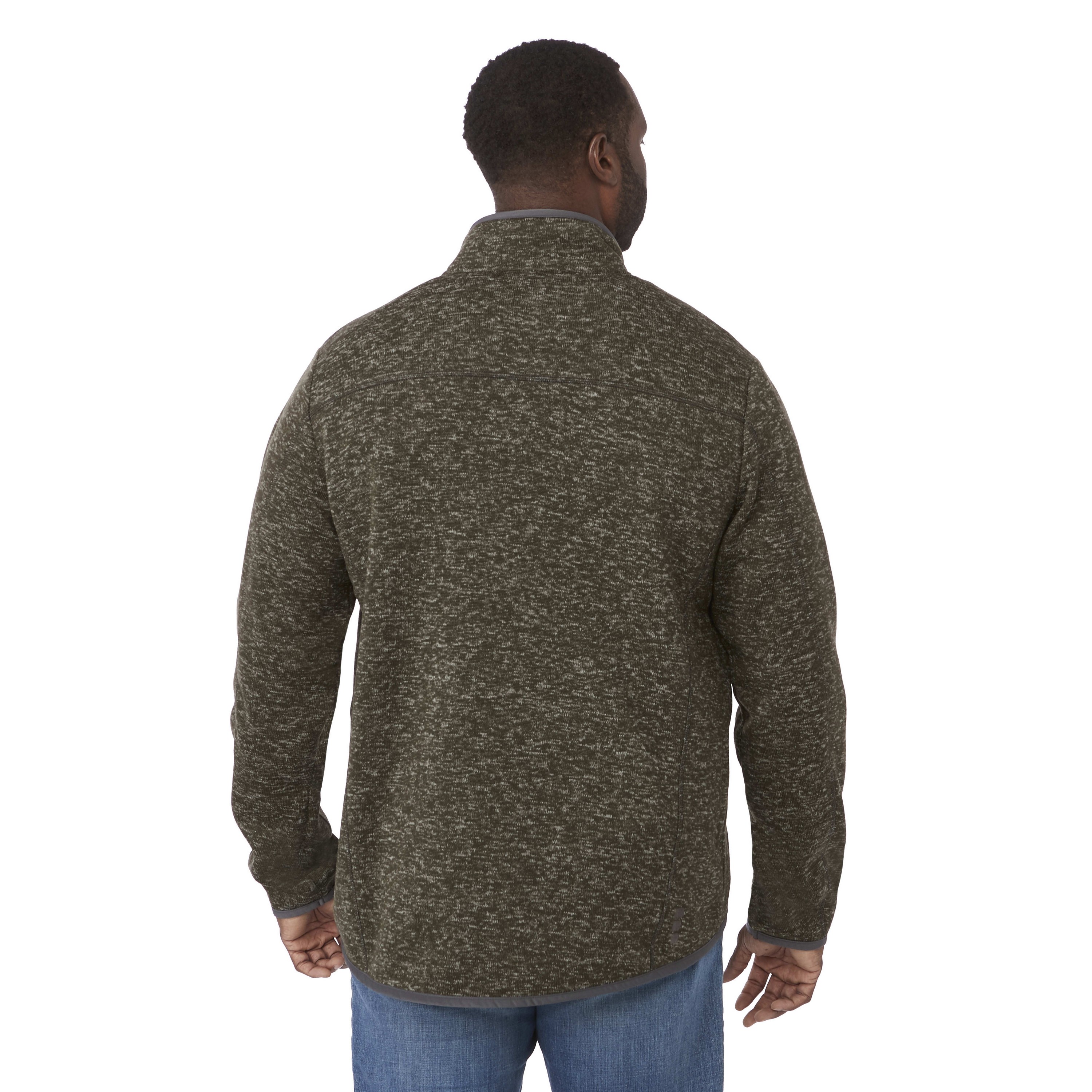 Men's TREMBLANT Sweater Knit Full Zip Jacket with Thumb Holes 1