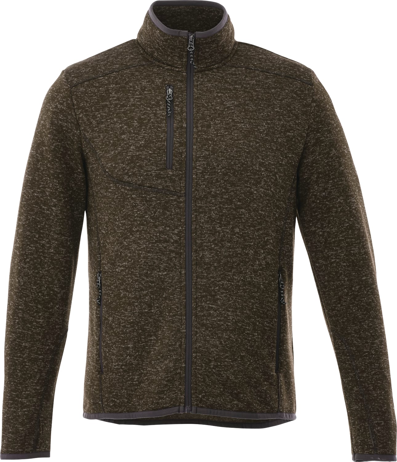 Men's TREMBLANT Sweater Knit Full Zip Jacket with Thumb Holes 1