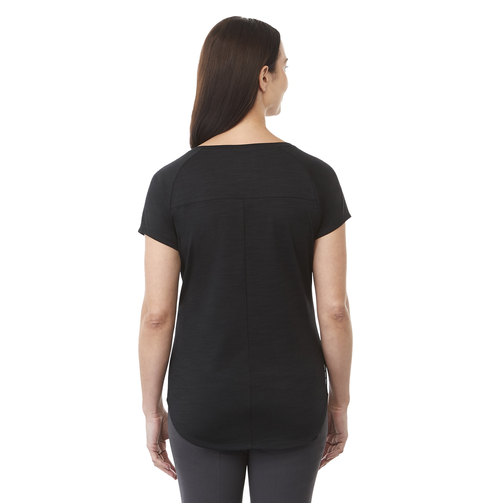 Women's AMOS Eco Short Sleeve Curved Hem Tee 1