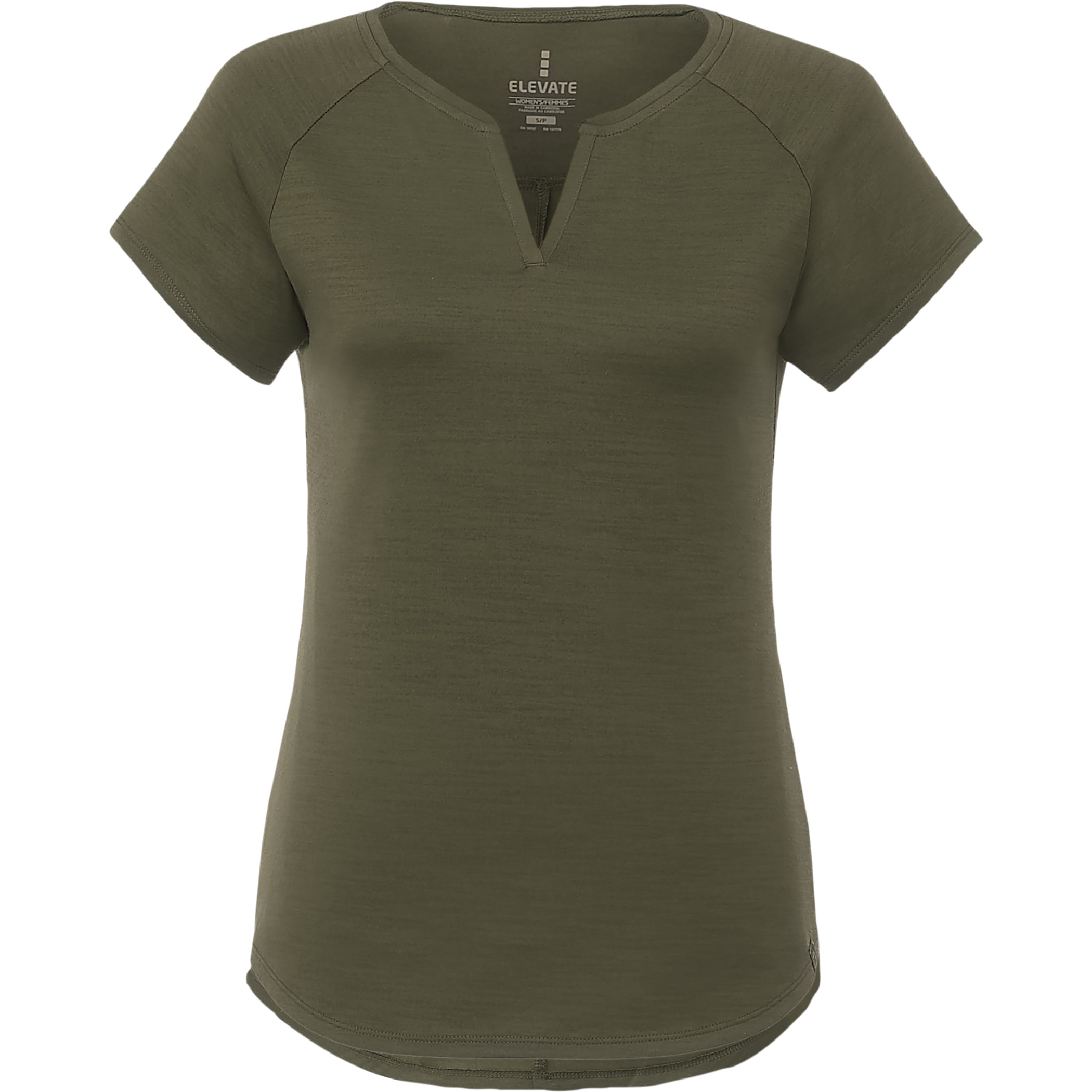 Women's AMOS Eco Short Sleeve Curved Hem Tee 1
