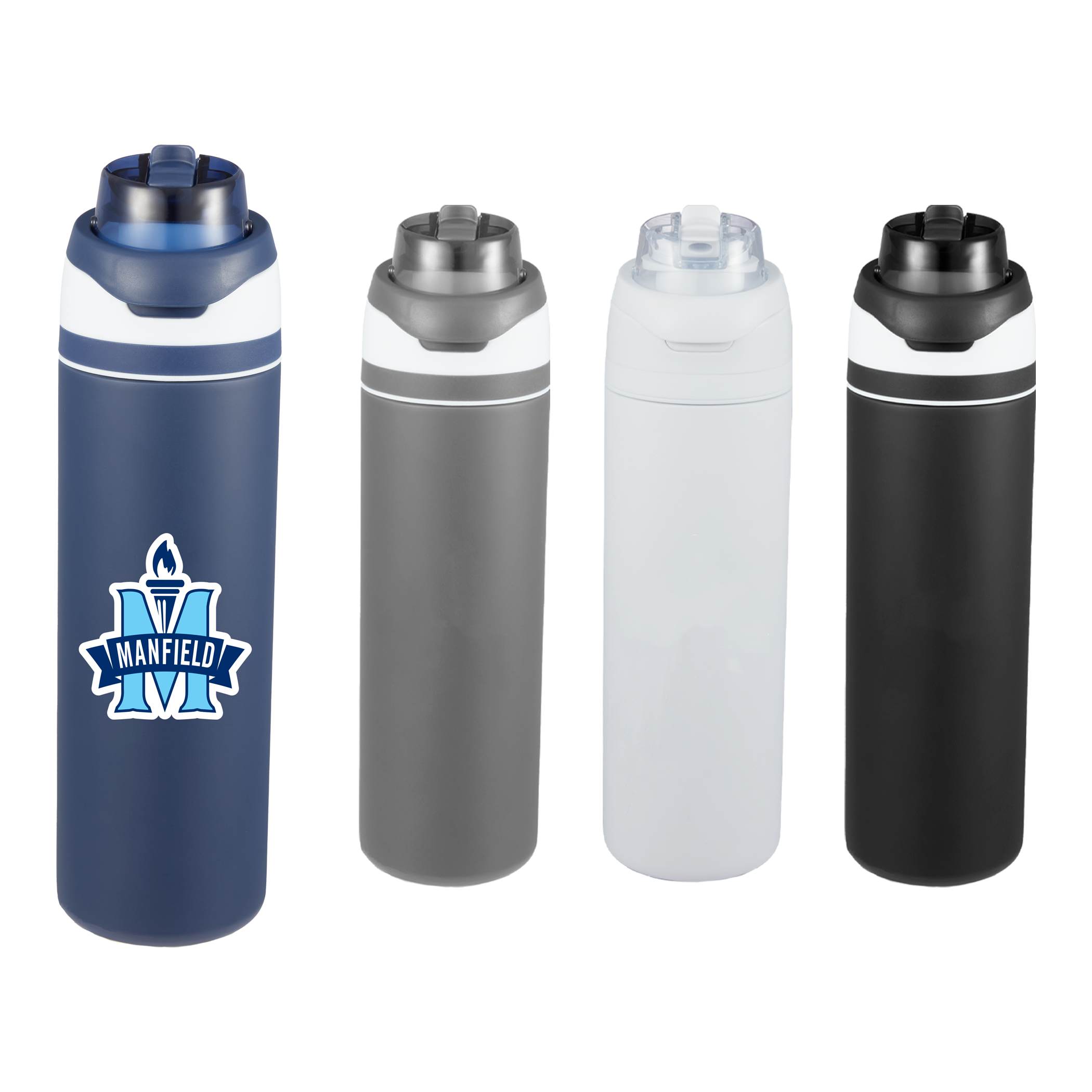 Elvin 28oz Recycled Stainless Flip Straw Bottle 1