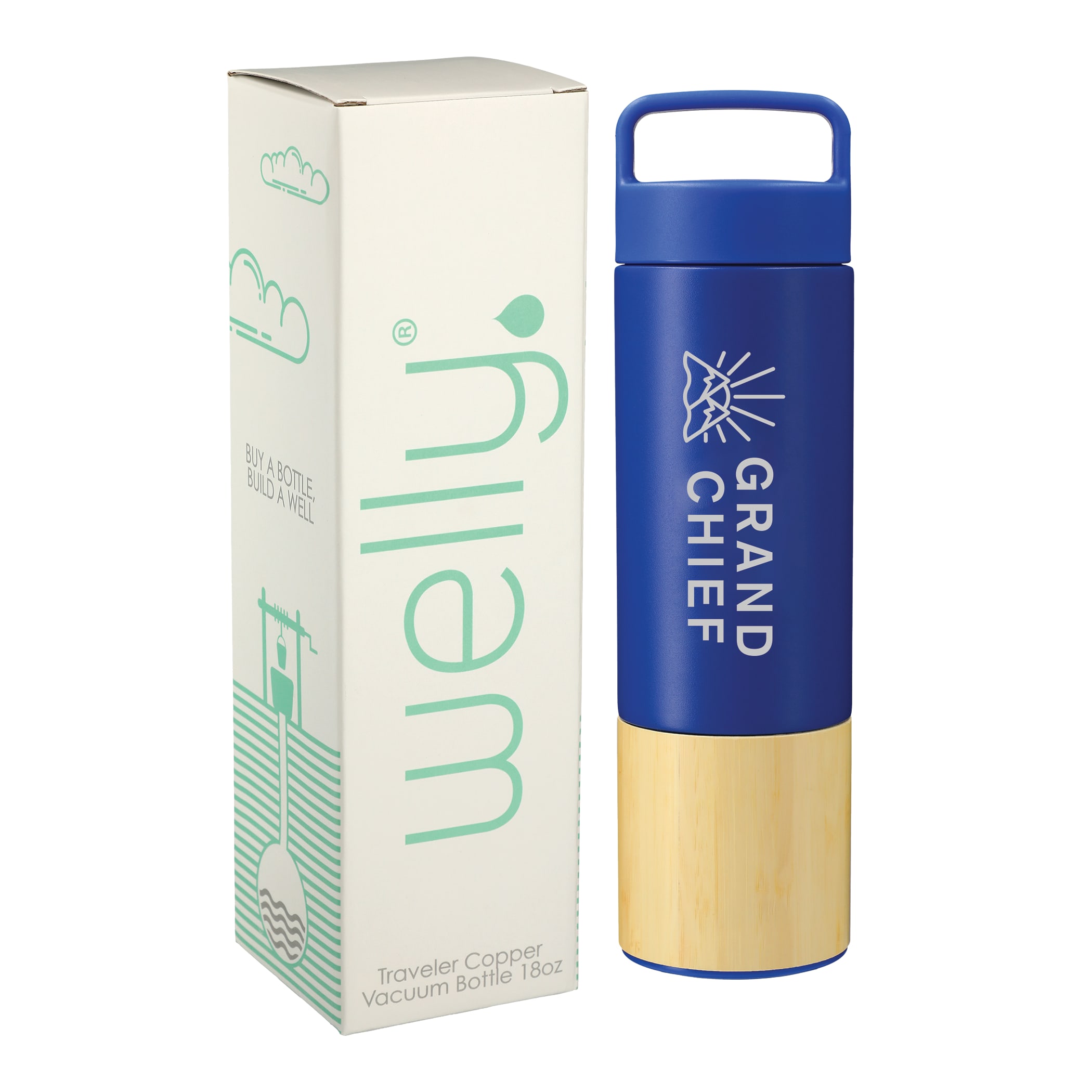 Wellyr Traveler Copper Vacuum Bottle 18oz w/ GB 1