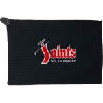 300g Magnetic Waffle Golf Towel - 1401-63BKFront 300g Magnetic Waffle Golf Towel - 1401-63BKFront