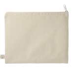 Organic 8oz Cotton Flat Travel Pouch - 7901-16NTBack Organic 8oz Cotton Flat Travel Pouch - 7901-16NTBack
