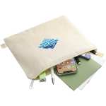 Organic 8oz Cotton Flat Travel Pouch - 7901-16NTAngle-Right Organic 8oz Cotton Flat Travel Pouch - 7901-16NTAngle-Right