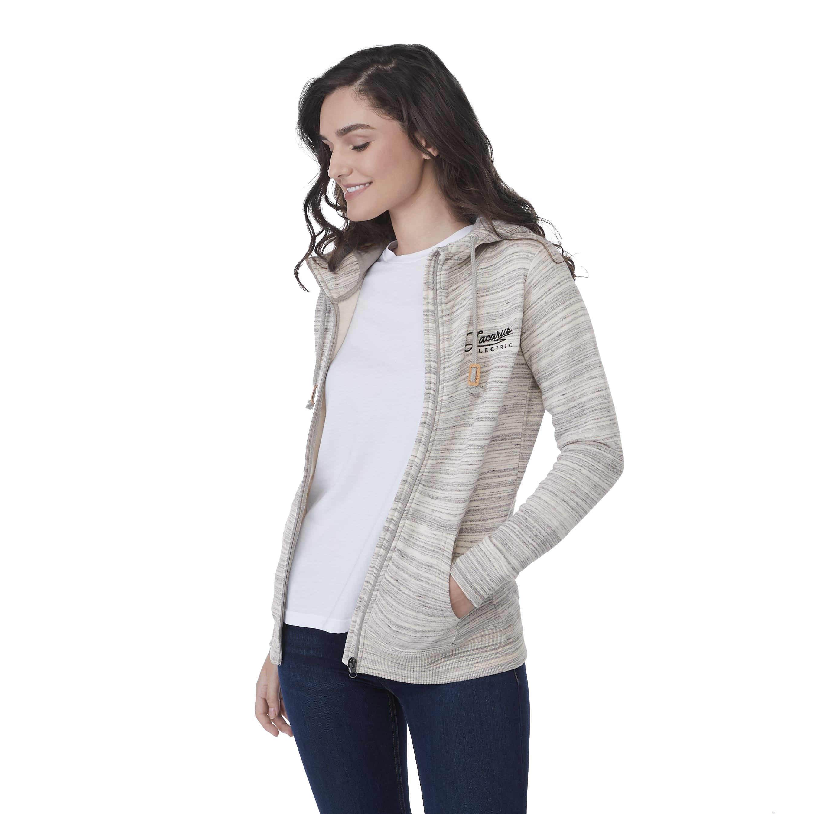 Women's tentree Space Dye Full Zip Fleece Hoodie 1