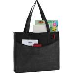 Brooke Recycled Non-Woven Convention Tote - SM-7473BKFront Brooke Recycled Non-Woven Convention Tote - SM-7473BKFront