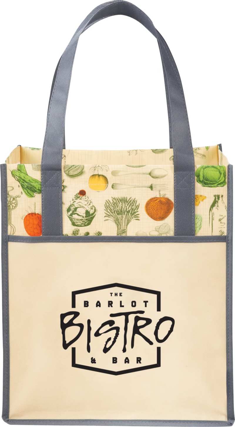 Big Grocery Vintage Laminated Non-Woven Tote 1 Big Grocery Vintage Laminated Non-Woven Tote 1
