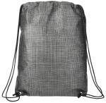 Crossweave Heat Sealed Drawstring Bag - SM-5892BKFront Crossweave Heat Sealed Drawstring Bag - SM-5892BKFront