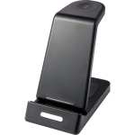 TriCharge 3-in-1 Wireless 15W Charging Stand - SM-2844BKAngle-Left TriCharge 3-in-1 Wireless 15W Charging Stand - SM-2844BKAngle-Left
