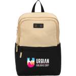 Duo Recycled 15'' Laptop Backpack - 9898-07BKFront Duo Recycled 15'' Laptop Backpack - 9898-07BKFront