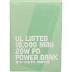 UL Listed 10000 mAh 20W Digital Display PowerBank - 7122-25BKFront UL Listed 10000 mAh 20W Digital Display PowerBank - 7122-25BKFront
