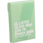 UL Listed 10000 mAh 20W Digital Display PowerBank - 7122-25BKFront UL Listed 10000 mAh 20W Digital Display PowerBank - 7122-25BKFront