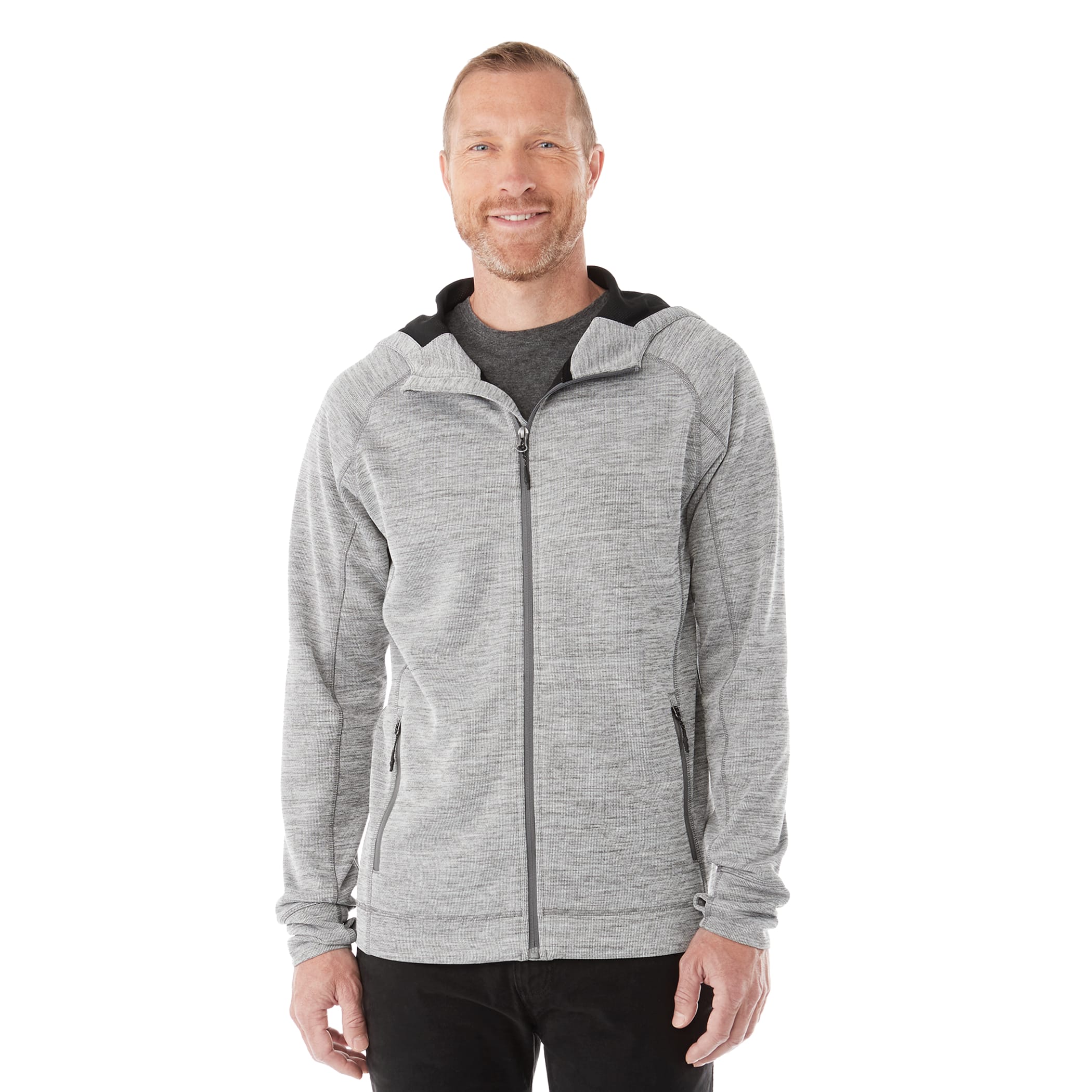 Men's ODELL Performance Knit Full Zip Hoodie with Thumb Holes 2
