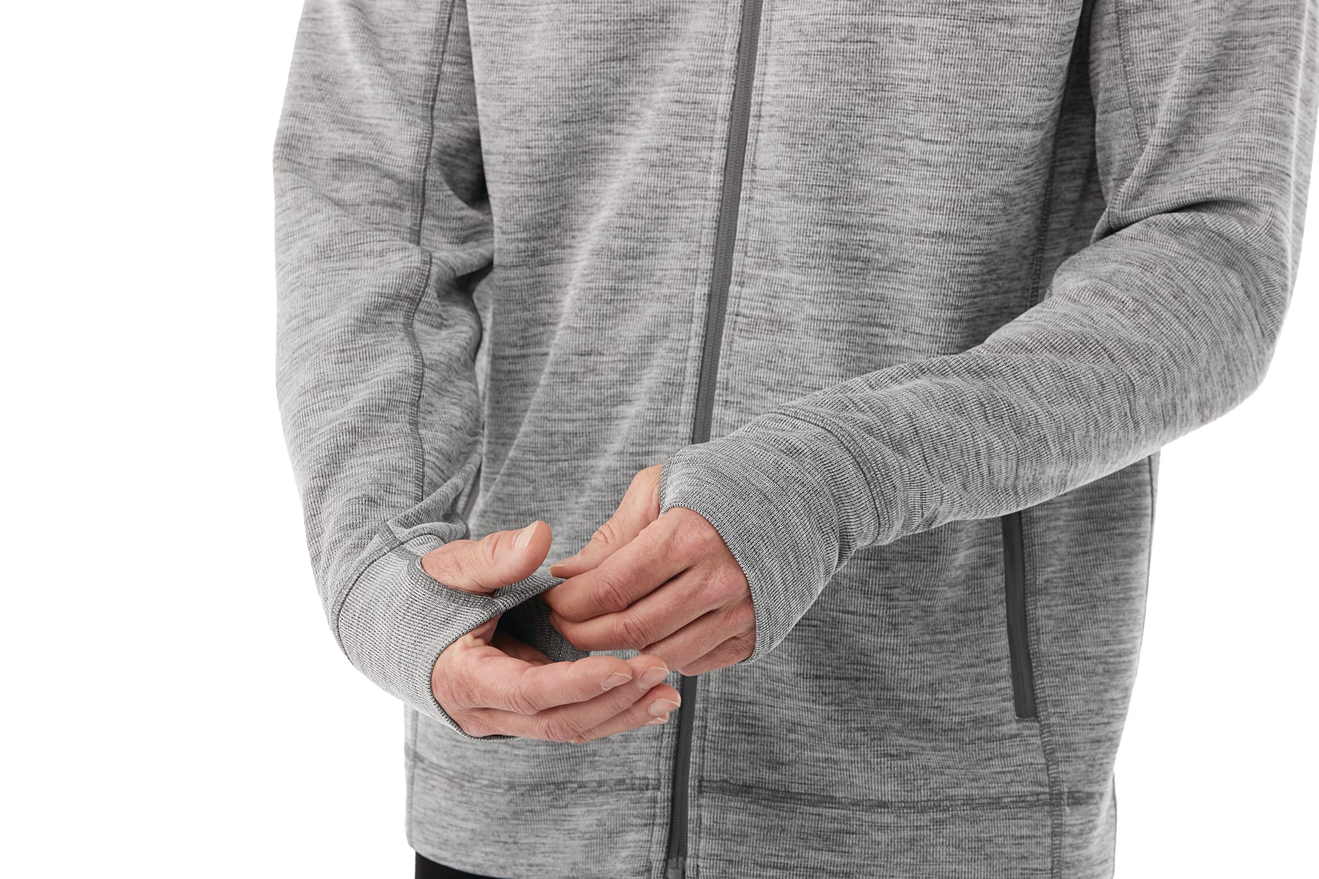Men's ODELL Performance Knit Full Zip Hoodie with Thumb Holes 2