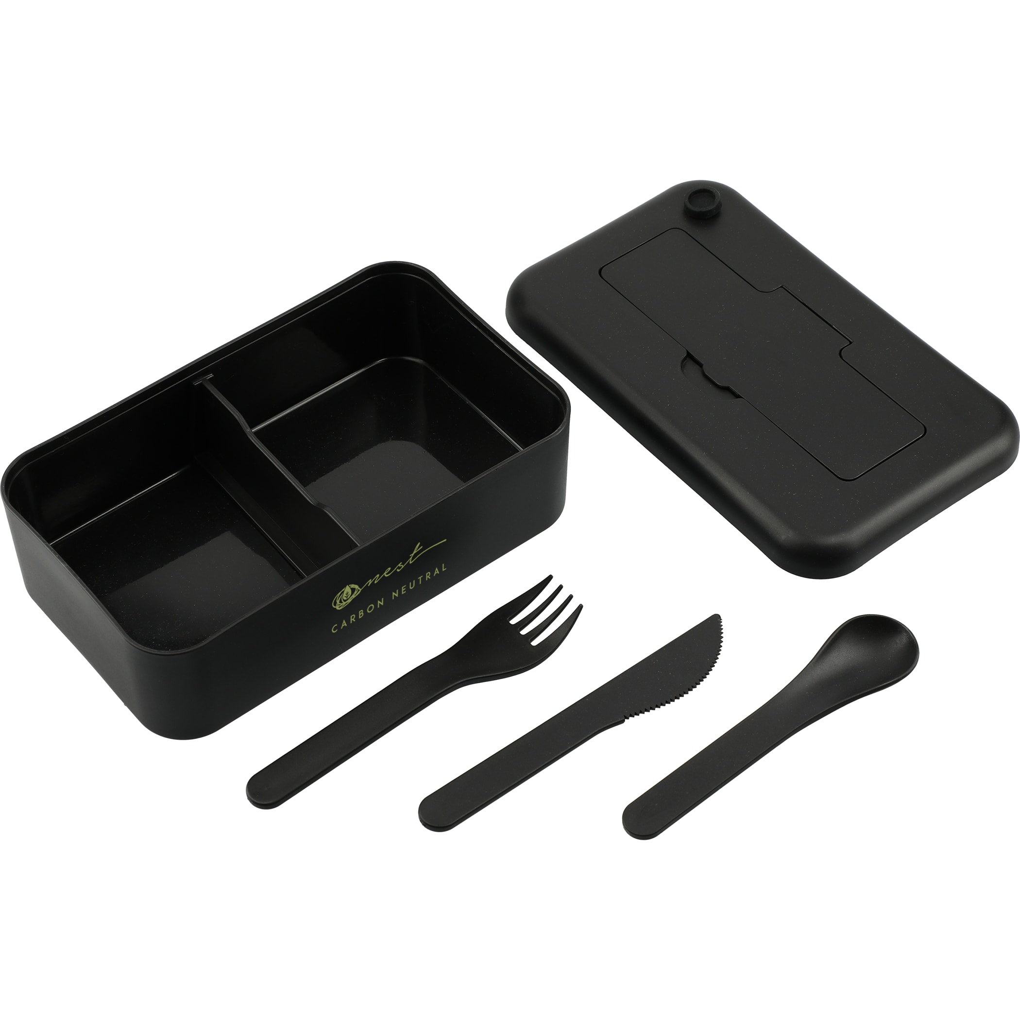Bamboo Fiber Lunch Box with Utensils 1