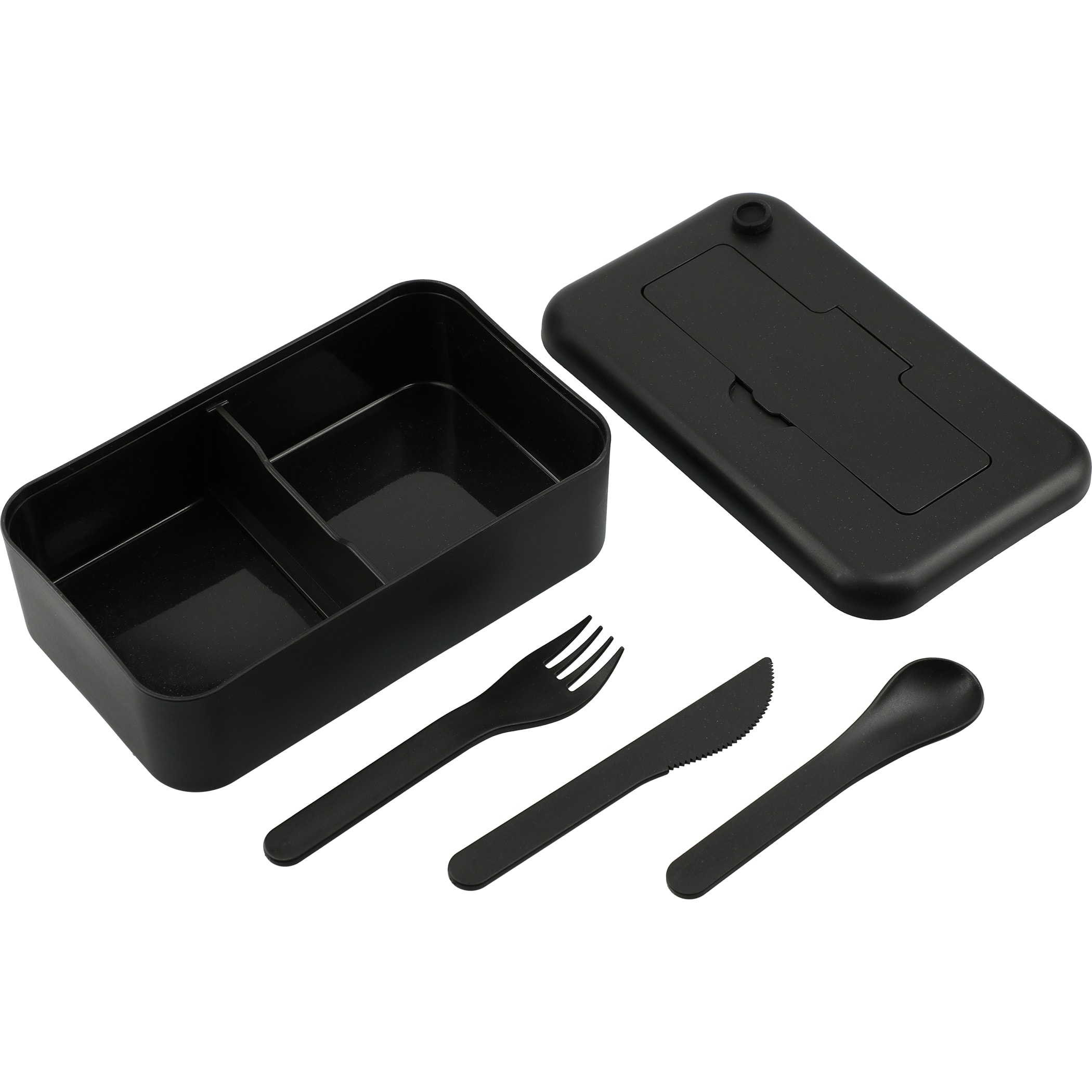Bamboo Fiber Lunch Box with Utensils 1