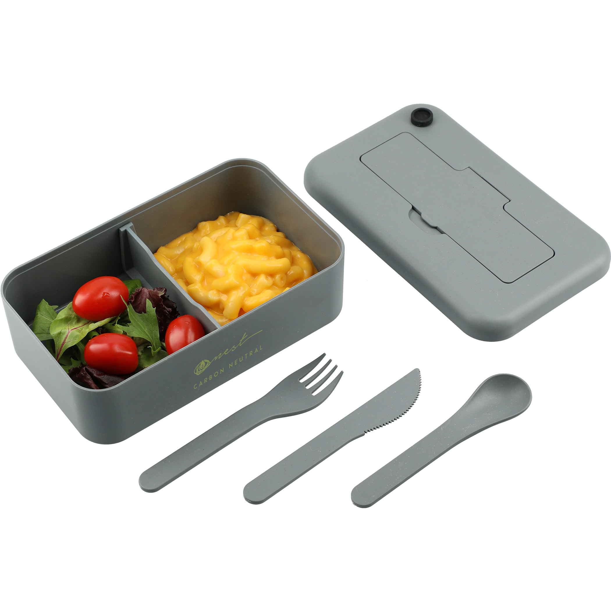 Bamboo Fiber Lunch Box with Utensils 1