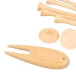 Bamboo Golf Tee Set with Recycled Pouch - 1401-44GYAngle-Right Bamboo Golf Tee Set with Recycled Pouch - 1401-44GYAngle-Right